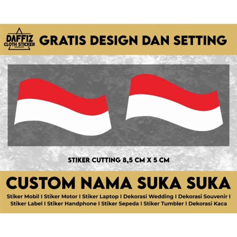 Jual Stiker Cutting Bendera Indonesia Shopee Indonesia