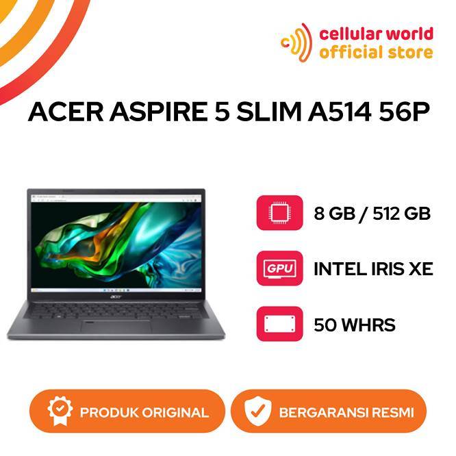 Jual Acer Aspire 5 Slim A514-56P-57Q8 /Core I5/8/512GB 14" Steel Gray ...