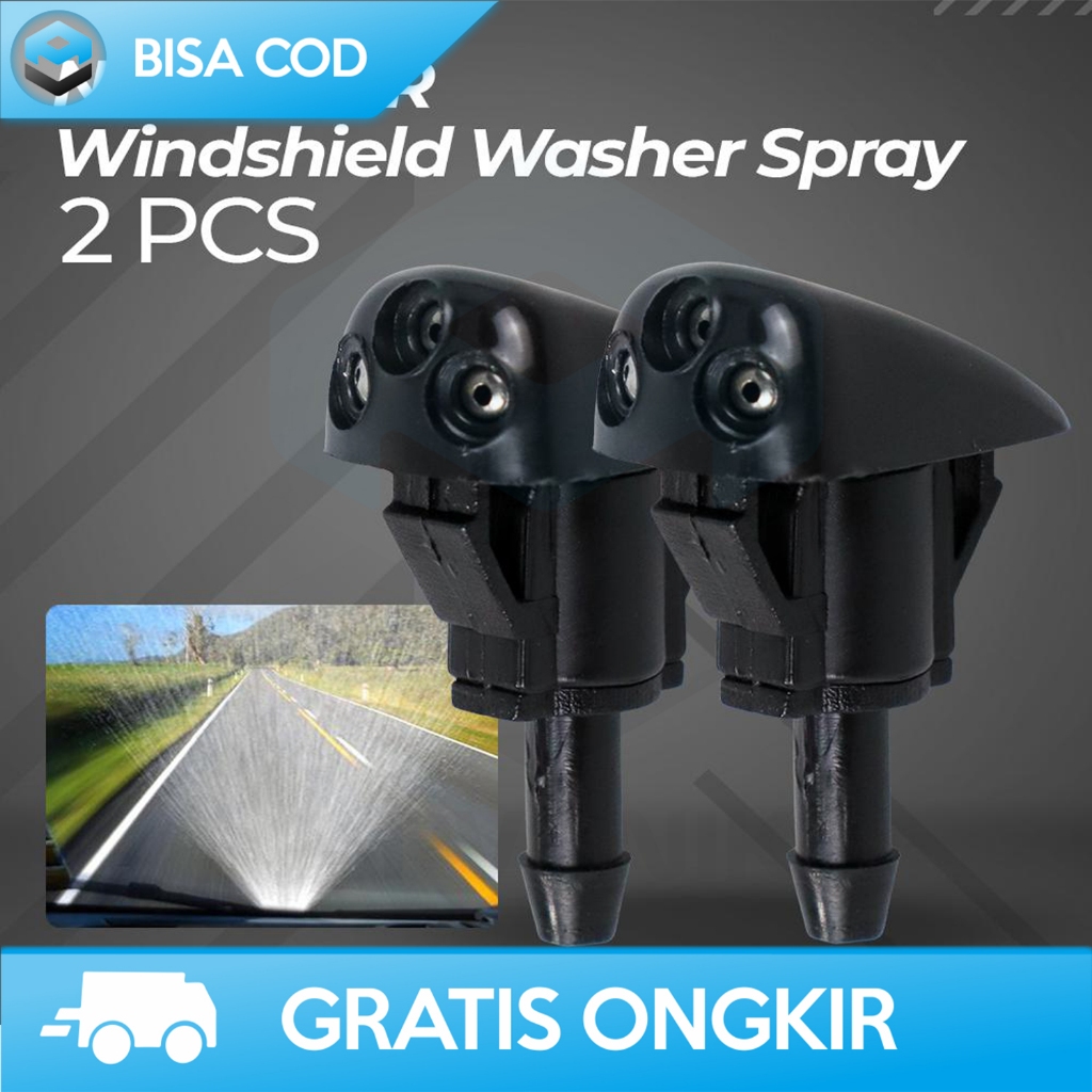 Jual NOZZEL AIR WIPER KACA DEPAN MOBIL 2PCS WINDSHIELD WASHER SPRAY ...