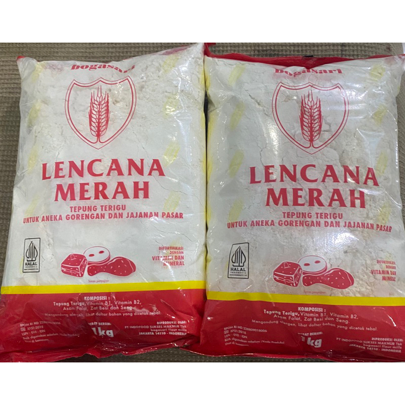 Jual Tepung Terigu Lencana Merah 1 Kg | Shopee Indonesia