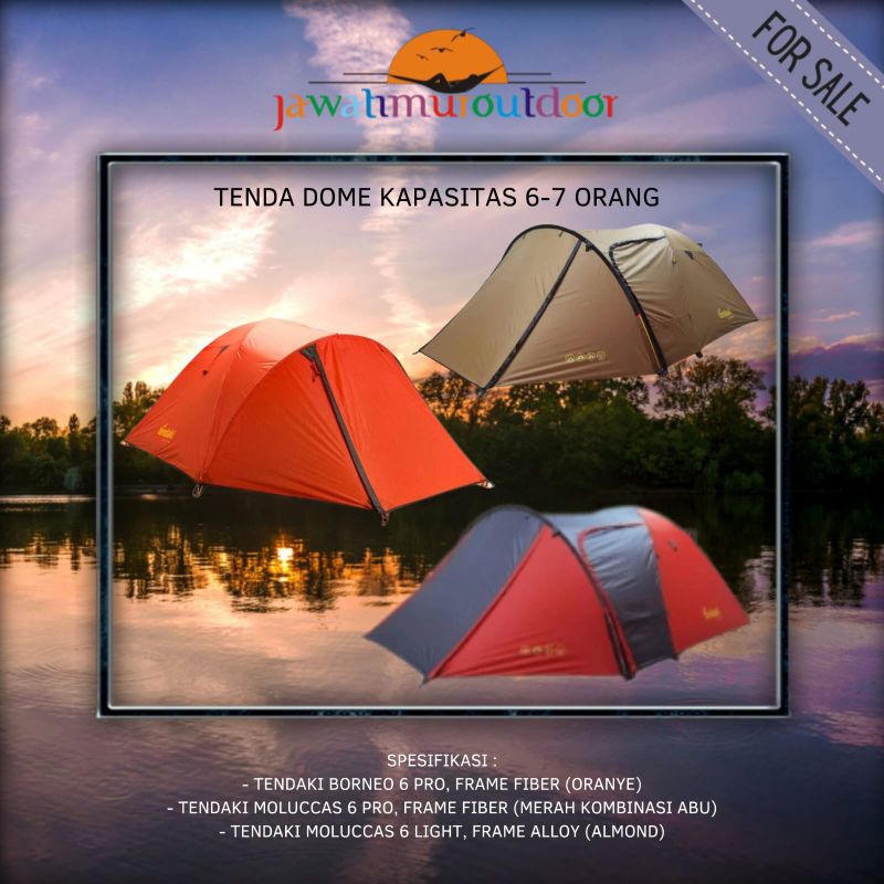 Jual Tenda Tendaki Borneo 6 Moluccas 6 Pro Moluccas 6 Light Kapasitas 6 7 Orang Double Layer 9995