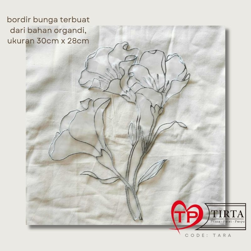 Jual TARA, bordir bunga organdi utk aksesoris dan hiasan lainnya ...