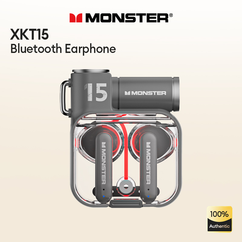 Jual Monster XKT15 True Wireless Bluetooth Earphone V5.3 HIFI Noise ...