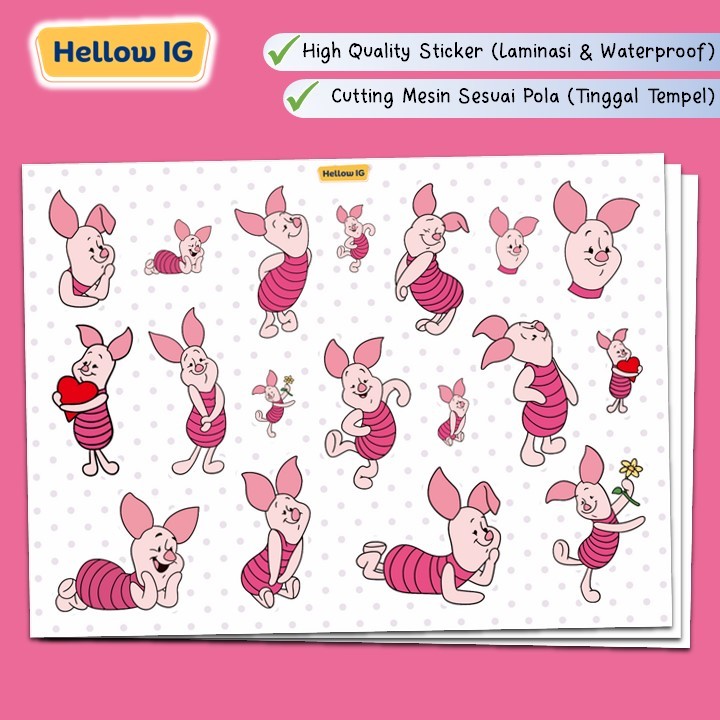 Jual STICKER PACK PIGLET | STIKER PIGLET DISNEY BOTOL LAPTOP KOPER HELM ...