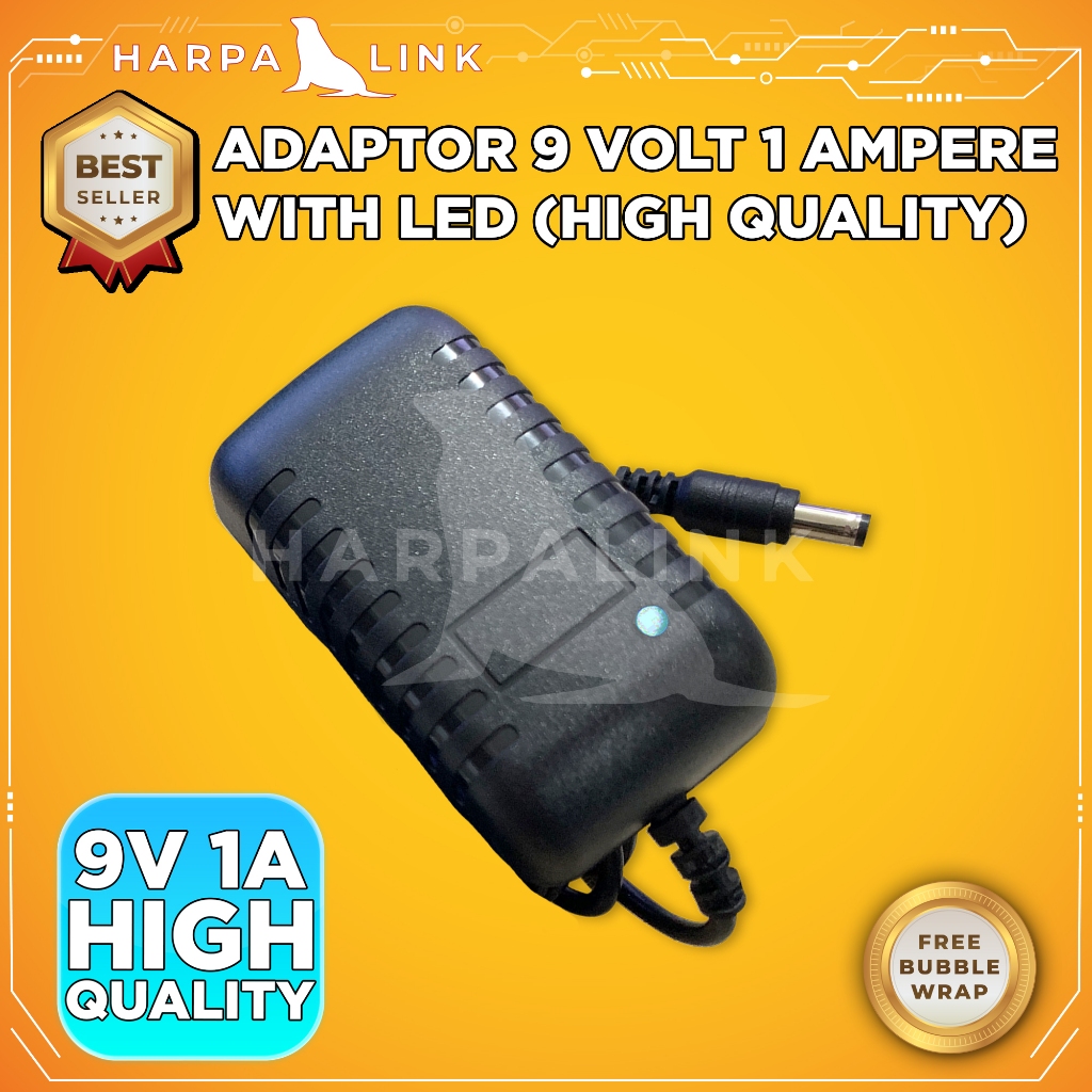 Jual Adaptor 9V 1A LED Power Supply 9V 1A Adapter 9v 1a With Jack 5.5 ...