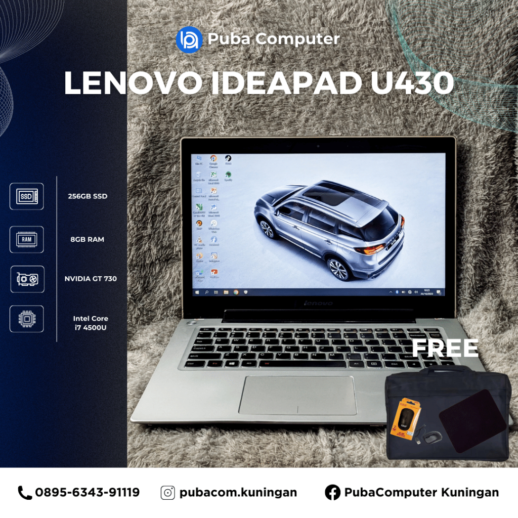 Jual Laptop Desain Grafis Lenovo Ideapad U Intel Core I U