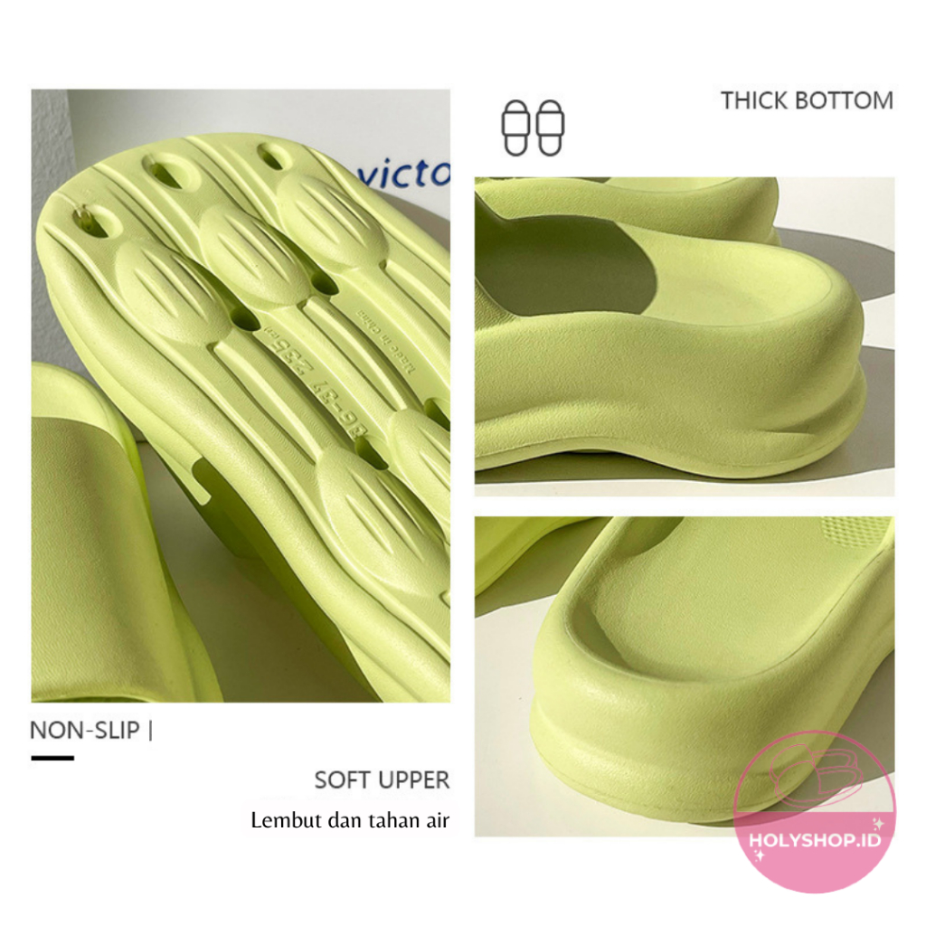 Jual HOLY Sandal Slop gelombang Wanita Trendy Lembut Premium Hgh ...