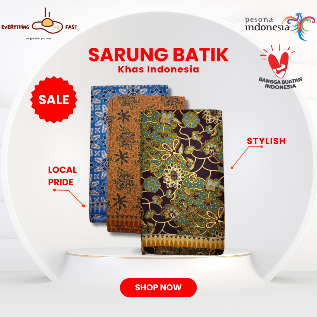 Jual Kain Batik Khas Indonesia Halus Panjang Ceplok Gentongan