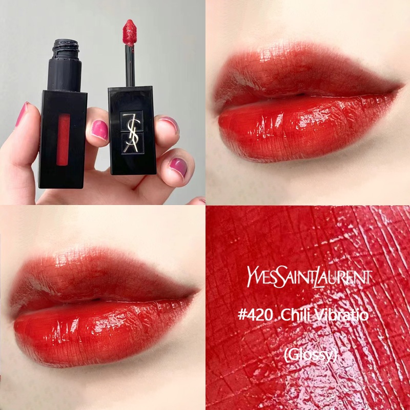 Yves Saint Laurent Liquid Lipstick Rouge Pur Couture Vernis A Levres Vinyl Cream Creamy lip Stain 407 440 441 416 610 Lip Tint Lip Gloss