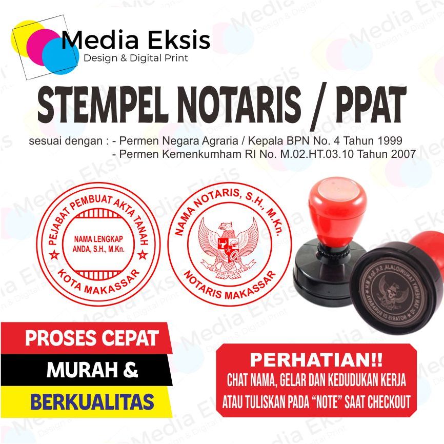 Jual STEMPEL NOTARIS | STEMPEL PPAT | Shopee Indonesia