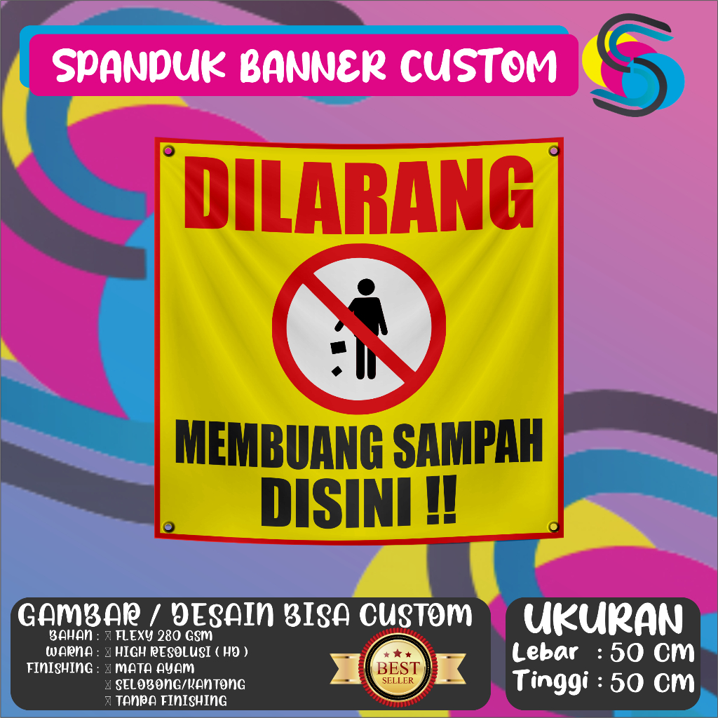 Jual Spanduk Banner Dilarang Buang Sampah Gratis Costume Desain Shopee Indonesia 5742