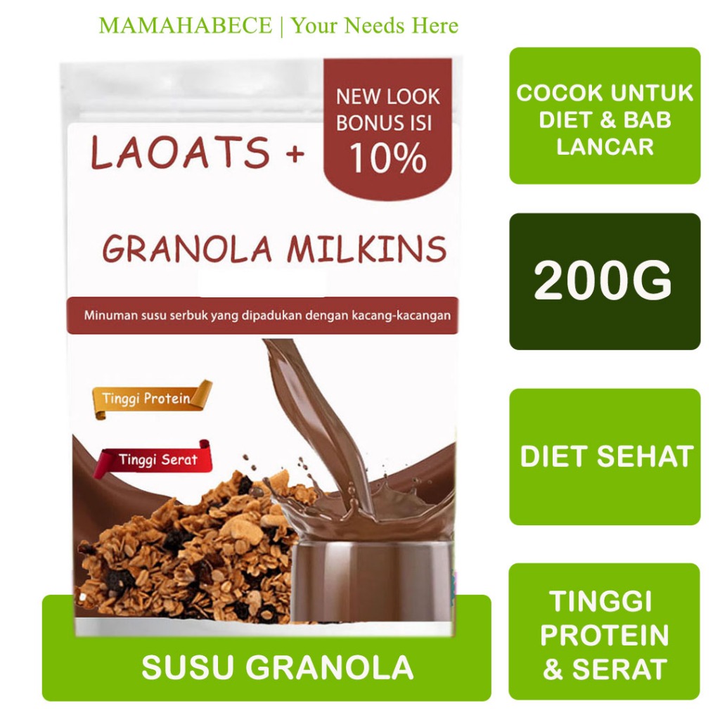 Jual Granola Coklat Milk Laoats (200G) Shopee Indonesia