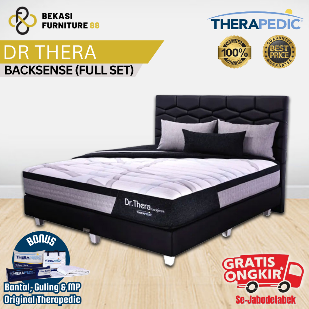 Jual Full Set Kasur Therapedic Springbed Backsense Dr Thera Kasur