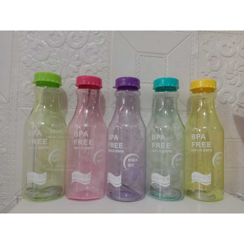 Jual Botol Transparan Minum Unik BPA Free Anti tumpah Infuser water ...