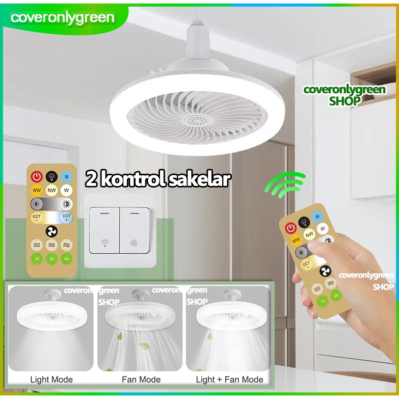 Jual Lampu Kipas Angin Remote LED Plafon Fan Light Multifunction ...