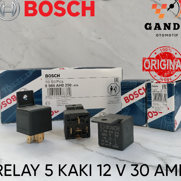 Jual PROMO!! RELAY BOSCH 5 KAKI 12V 30A AHO 250 RELAY KLAKSON / LAMPU