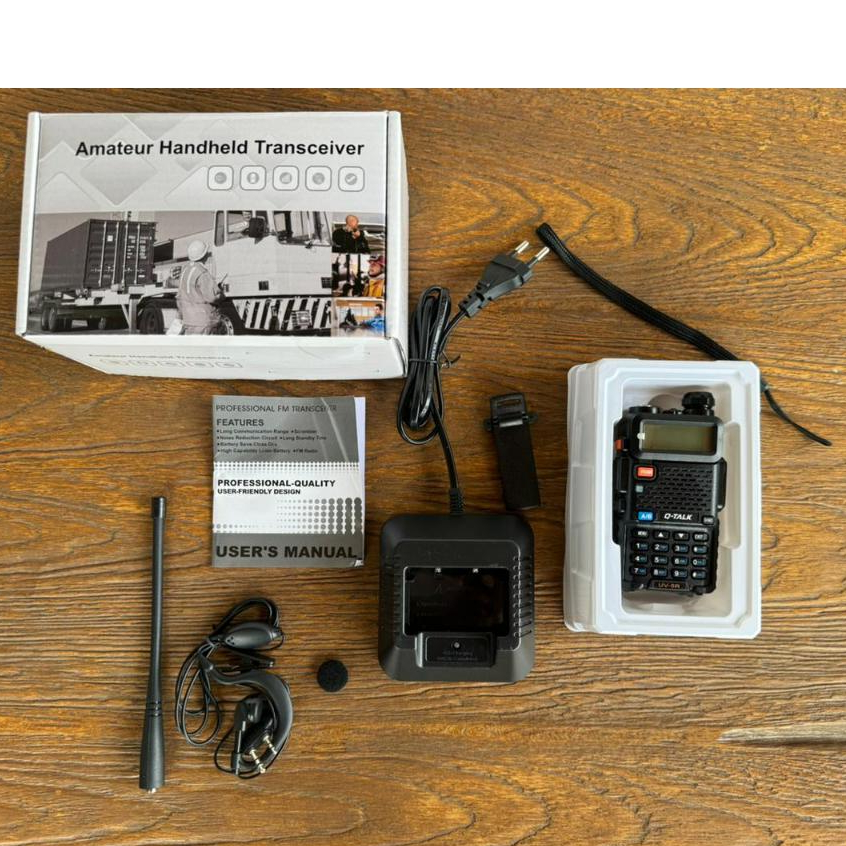 Jual HT Q-TALK WALKIE TALKIE 8WATT 2800MAH 128CHANNEL DUALBAND UHF+VHF ...