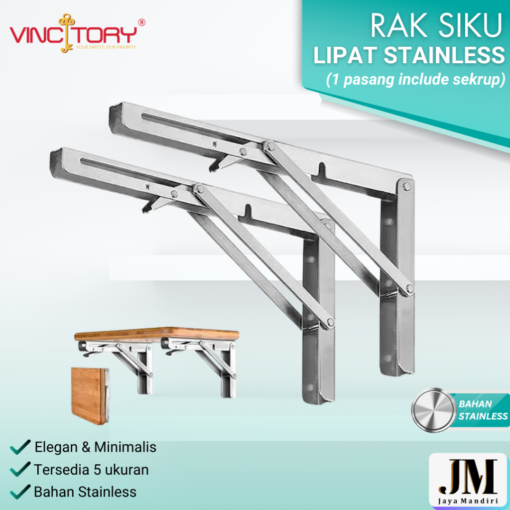 Jual Vincitory Engsel Siku Rak Meja Lipat Foldable Bracket Ambalan