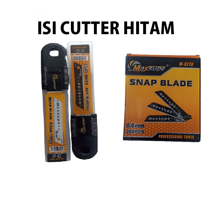 Jual PROMO ISI CUTTER L-150 MAXSUPE PISAU CUTER L150 ISI CUTTER HITAM ...