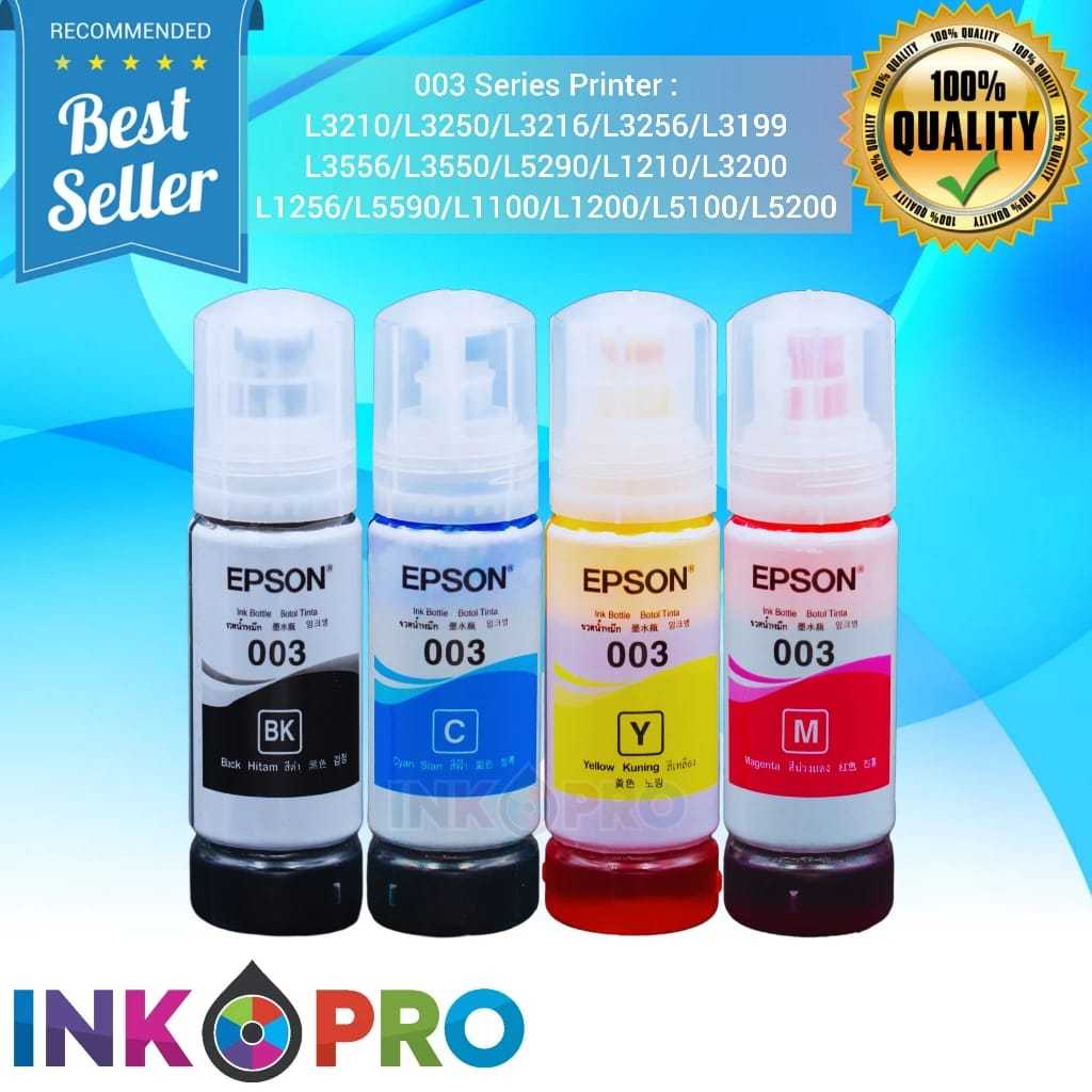 Jual Tinta Epson 003 1 Set Premium Untuk Printer L1110 L3100 L3101 L3110 L3150 L5190 Shopee 9012