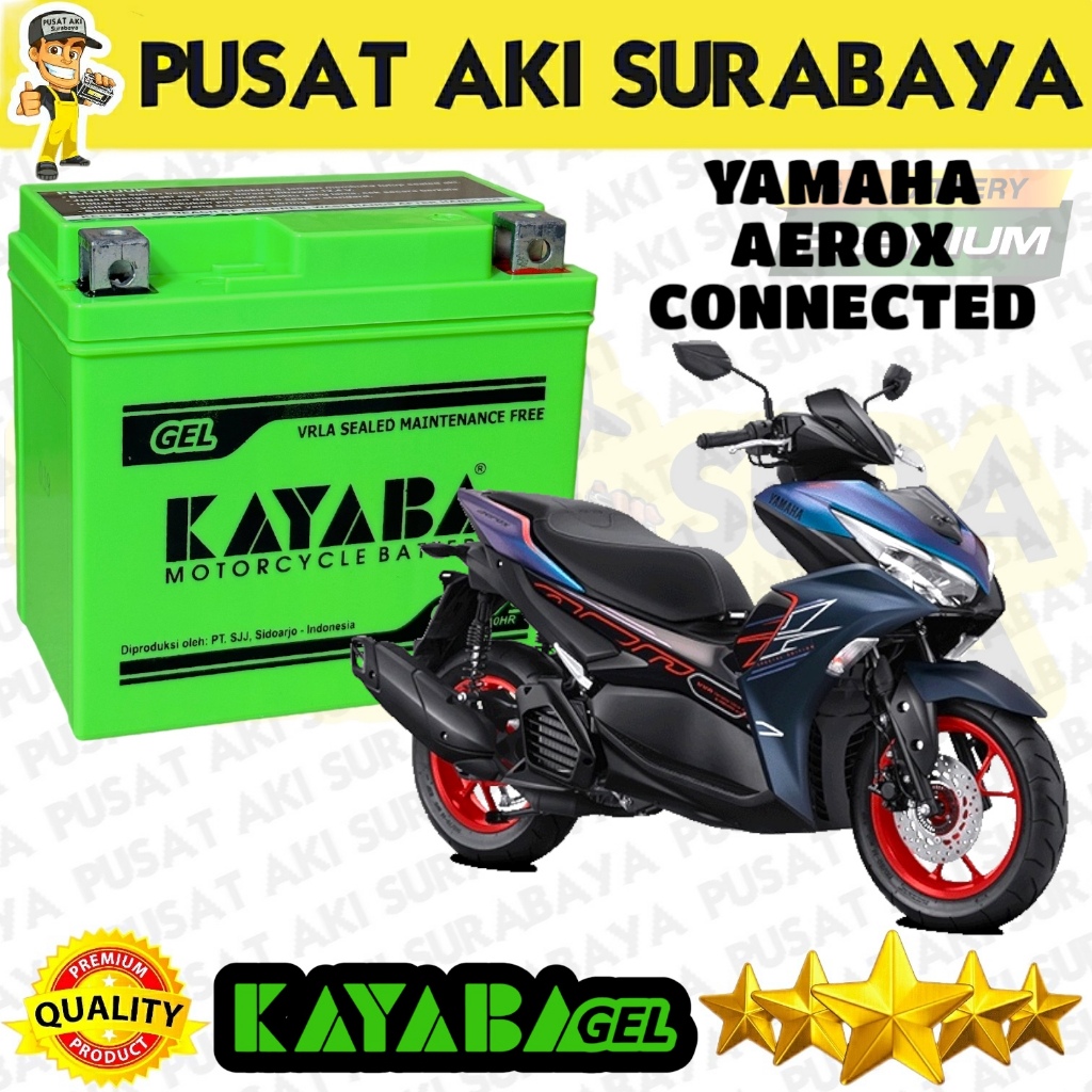 Jual AKI MOTOR AEROX NEW KAYABA GTZ7S HIJAU 7 AMPER UNTUK MOTOR FINO ...