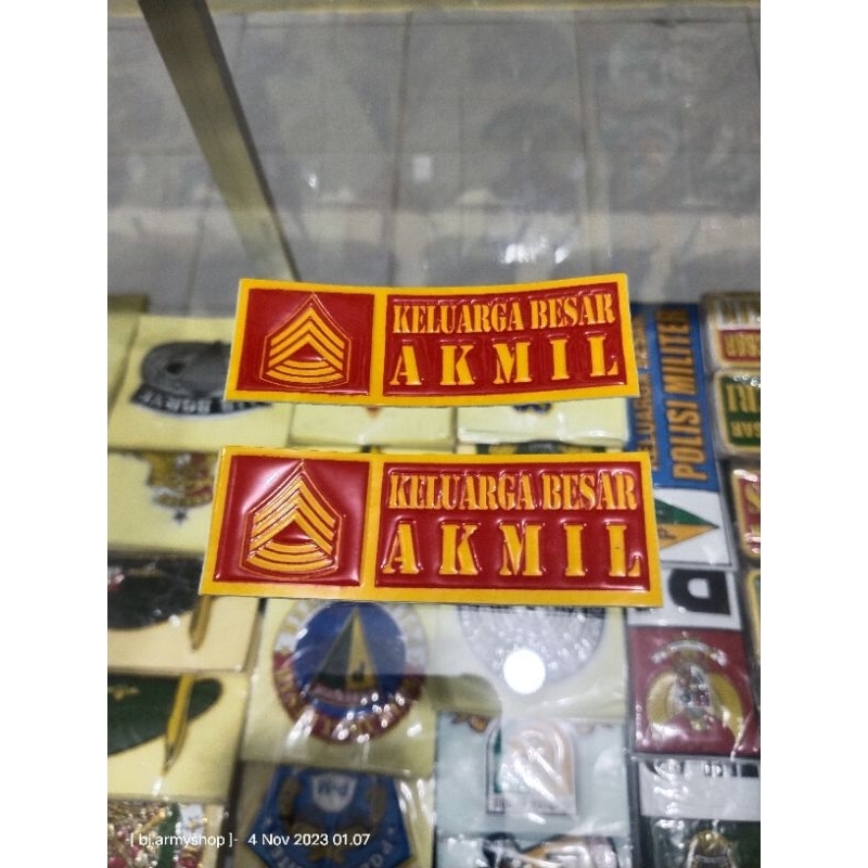Jual Stiker embos timbul akmil #setiker akmil plat nomor motor mobil ...