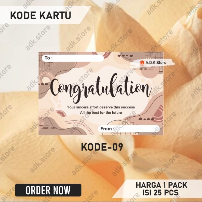 Jual [1 PACK] Congratulations Card, Kartu Ucapan Congratulation