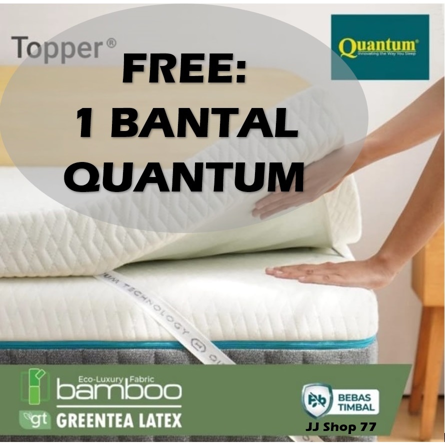 Jual Quantum Topper BAMBOO Greentea Latex Mattress Topper LATEX Kasur