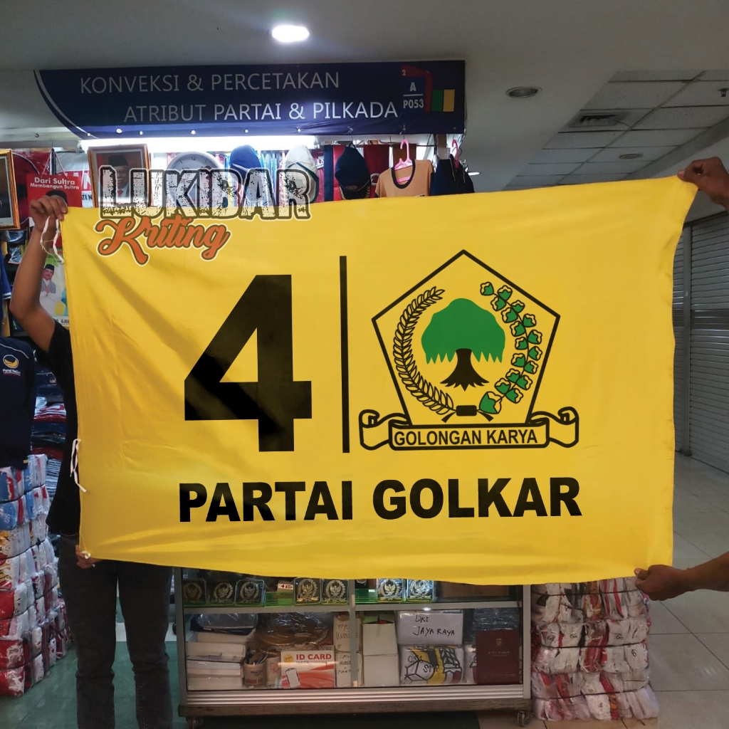 Jual Bendera Partai Golkar Ukuran 100x150 Cm Shopee Indonesia