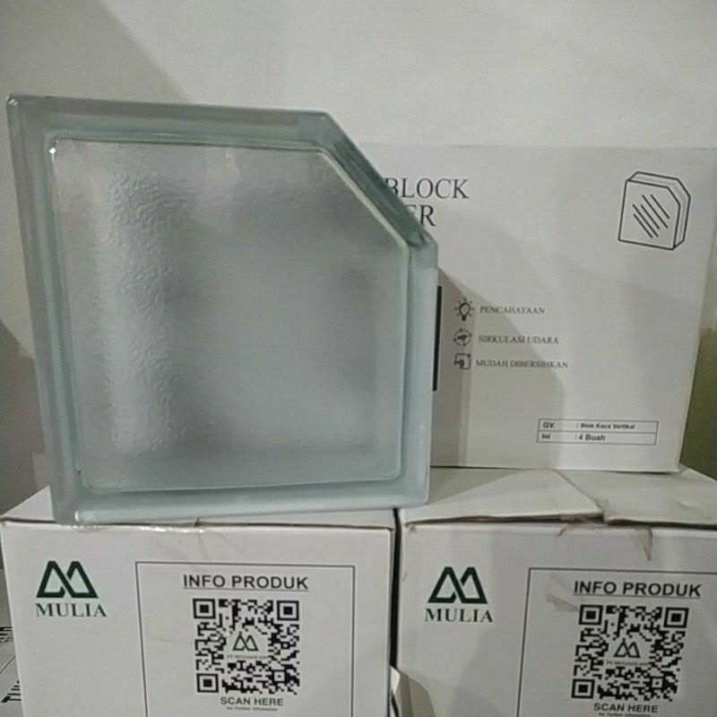 Jual Roster Glass Block Mulia per dus isi 4 psc Via Grab & Shopee ...