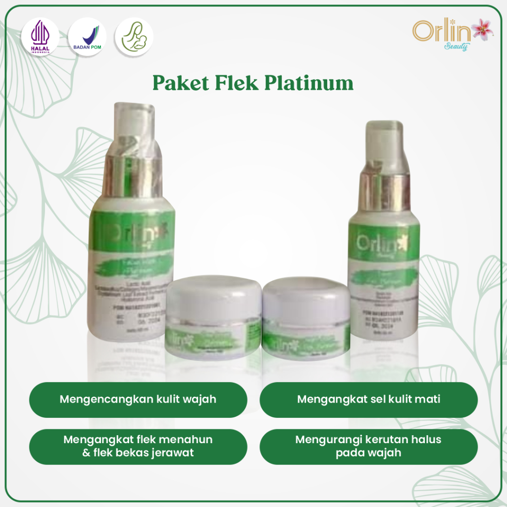 Jual Paket Flek Platinum Orlin Beauty Skincare Mencerahkan Wajah ...