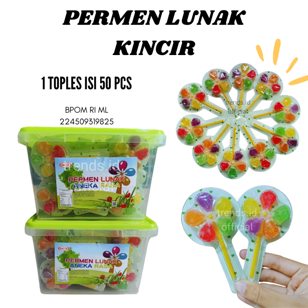 Jual Permen Lunak Aneka Rasa Sweet Me Kincir Toples Isi 50 Pcs Shopee