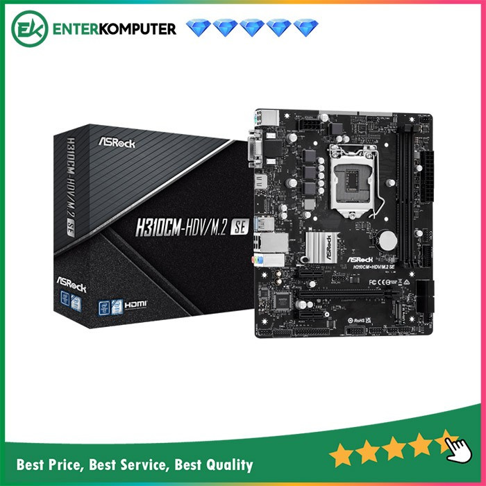 Jual Motherboard ASRock H310CMHDV/M.2 SE LGA1151 Q270 DDR4 USB3.2