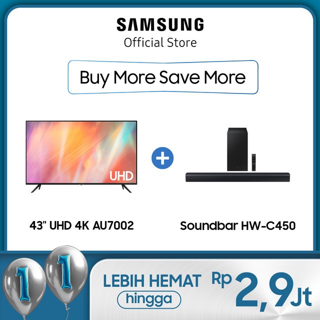 Jual [Buy More Save More] Samsung Smart TV 43 inch UA43AU7002KXXD