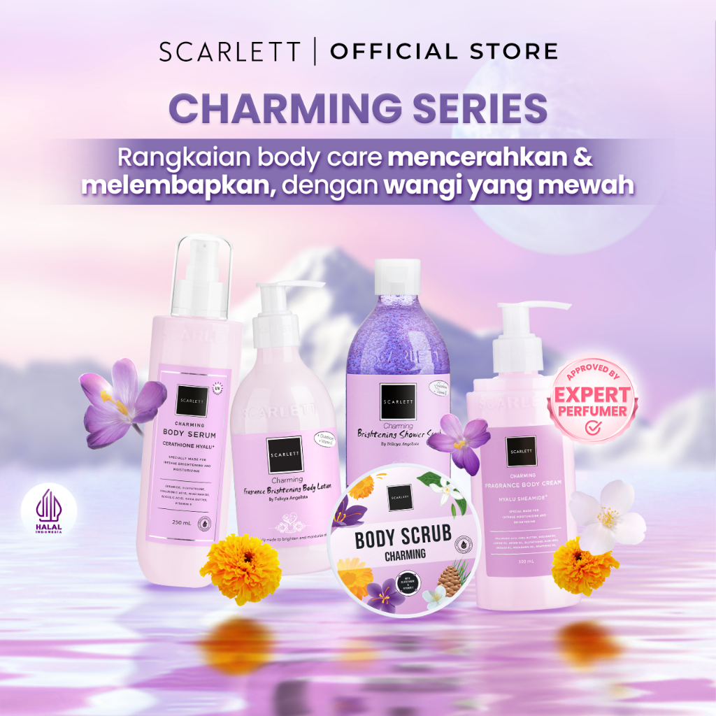 Jual Scarlett Whitening Charming Series Paket Body Care Scarlett