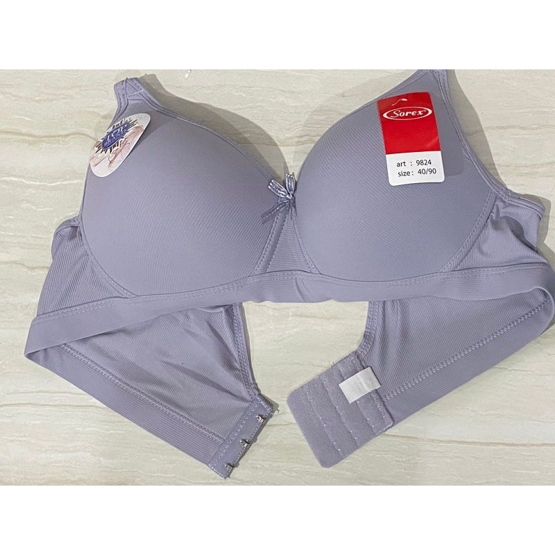 Jual Bra Bh sorex 9824 Tanpa kawat busa sedang full cup A-B Kait