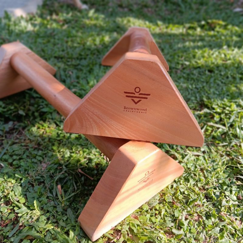 Jual Wooden Parallettes Felon Low Parallette Handstand Push Up Bar