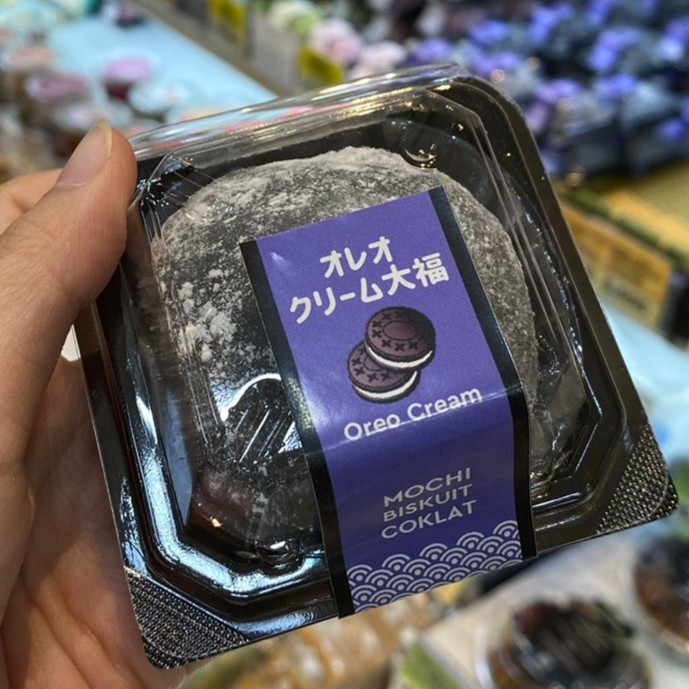 Jual Papaya Japanese Daifuku Mochi O R E O Cream / Rasa Biskuit Coklat