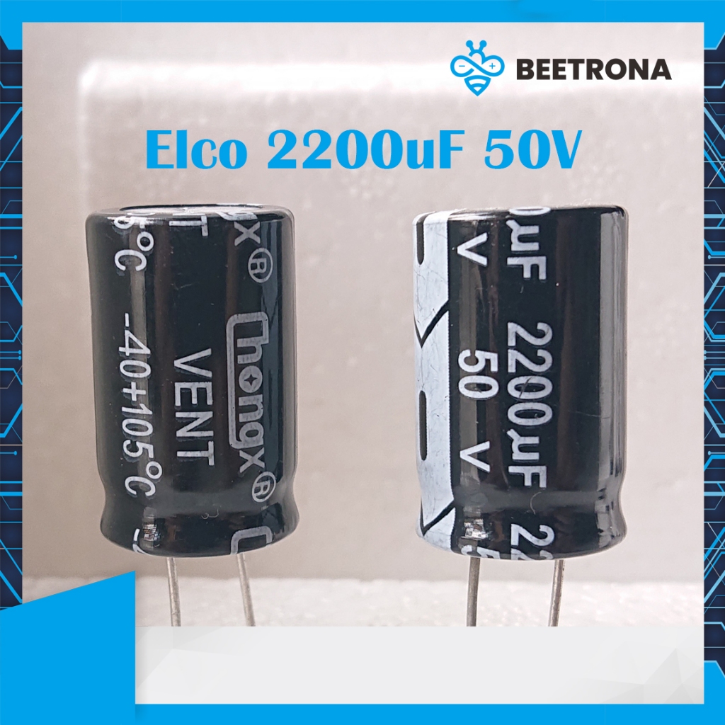 Jual Kapasitor Elco 2200uf 50v 2200 Micro Farad Capacitor Shopee Indonesia 3476