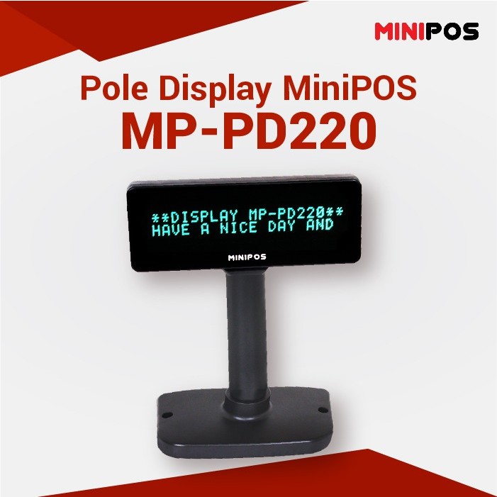 Jual Customer Display Minipos MP PD220 - Pole display Minipos MP-PD220 ...