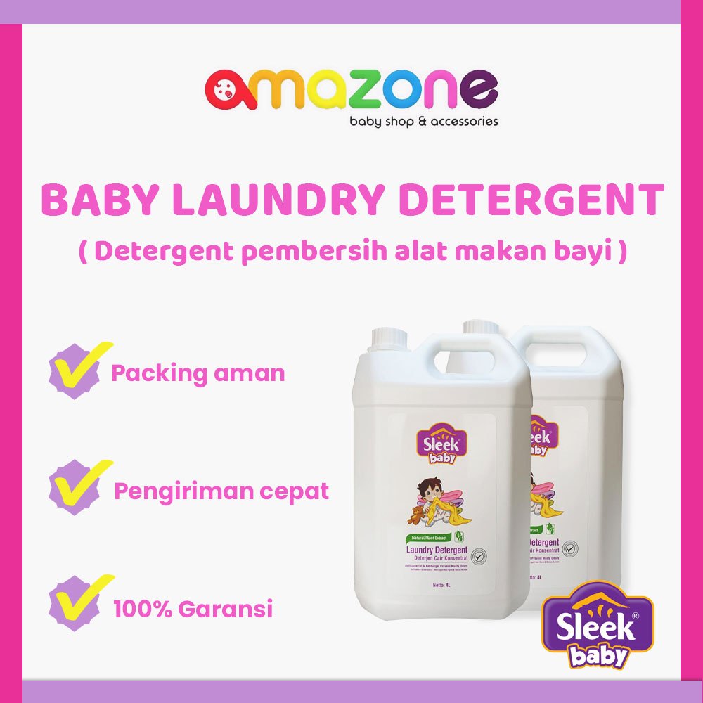 Jual Sleek Baby Laundry Detergent Cair 4L / 4 Liter Deterjen Bayi ...