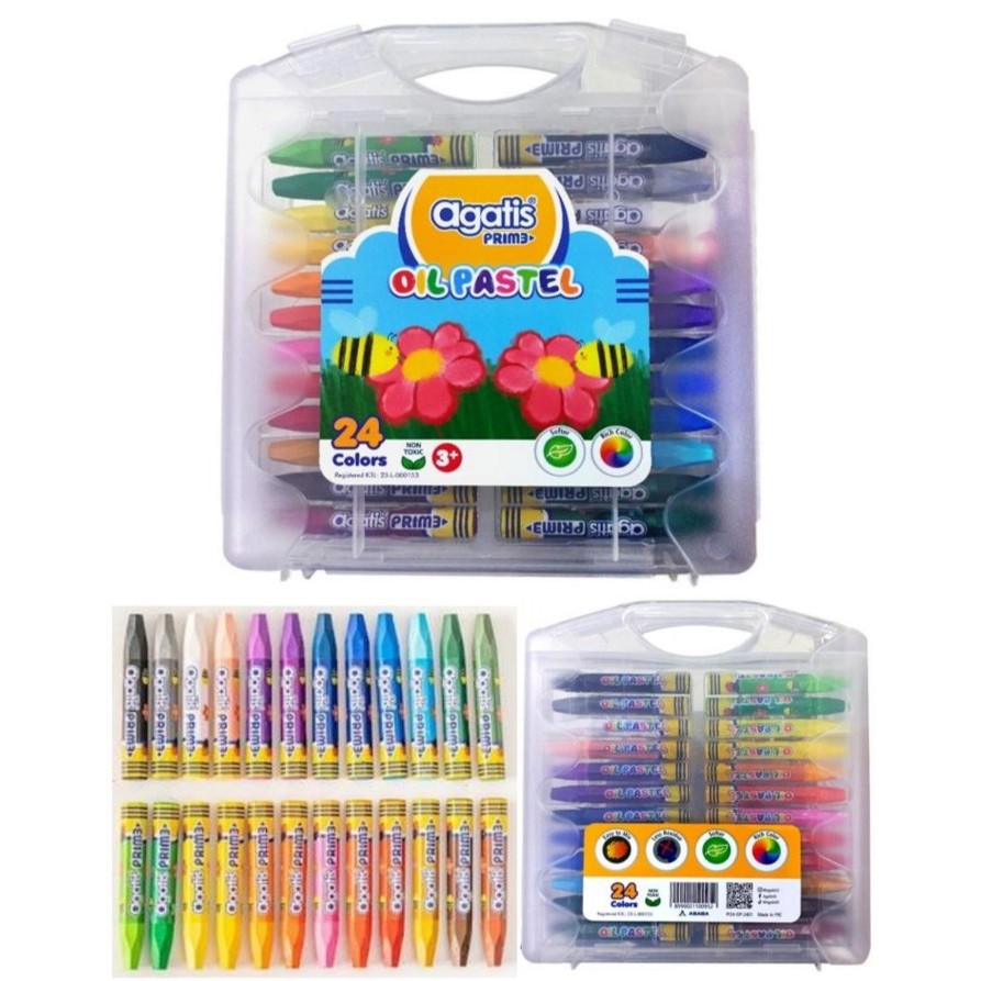 Jual AGATIS PRIME OIL PASTELS JUMBO HEXAGONAL | Shopee Indonesia