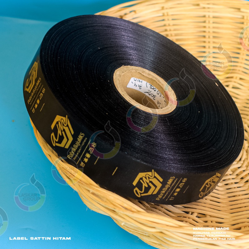 Jual label satin label sattin satin hitam label pakaian label baju ...