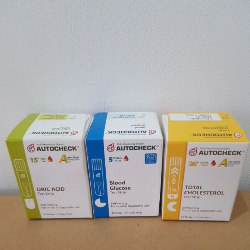 Jual strip autocheck cholestrol,uric acid , blood glucose | Shopee ...
