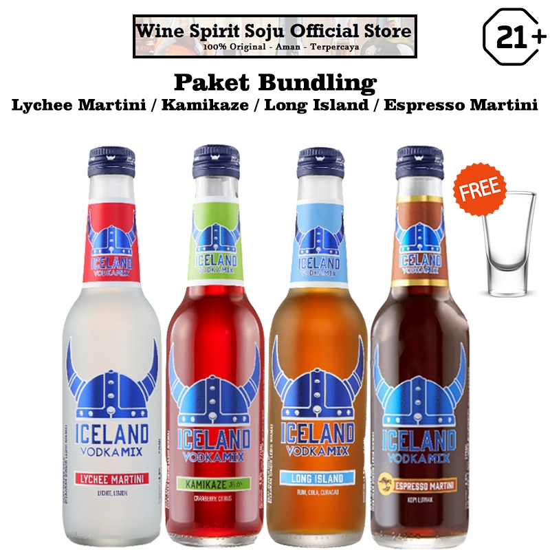 Jual Paket Bundling 4 Iceland Vodka Mix (Espresso Martin + Lychee