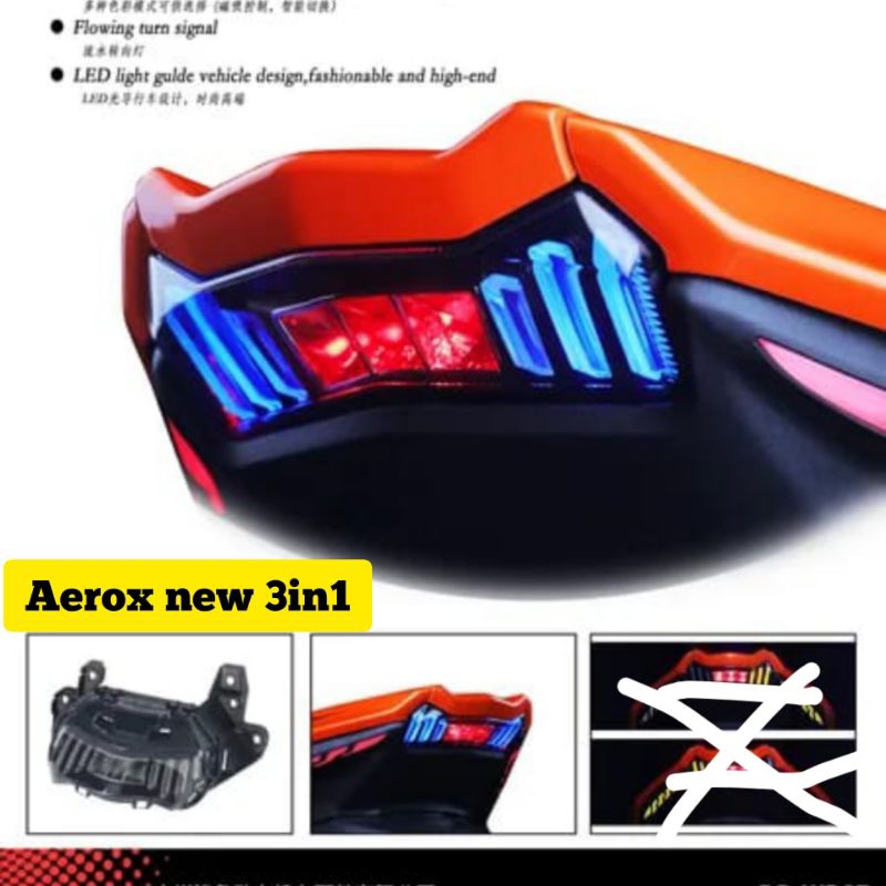 Jual Stoplamp Led Variasi Motor Yamaha Aerox New Dan Old 3 in1 Pnp ...