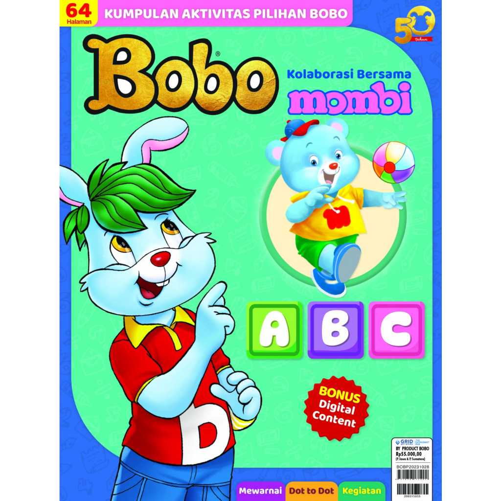 Jual Majalah Bobo Edisi 50 Tahun, Bobo Kolaborasi Mombi, Bobo Cerpen ...