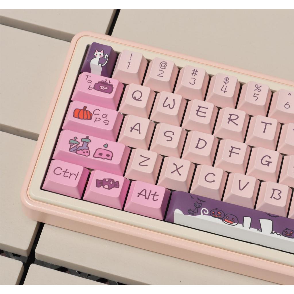 Jual ZIFRIEND Witch Spirit Cat 134 Keys Cherry Profile PBT Keycaps Set ...