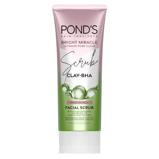 Jual Ponds Bright Miracle Ultimate Pore Clear Facial Scrub 100gr