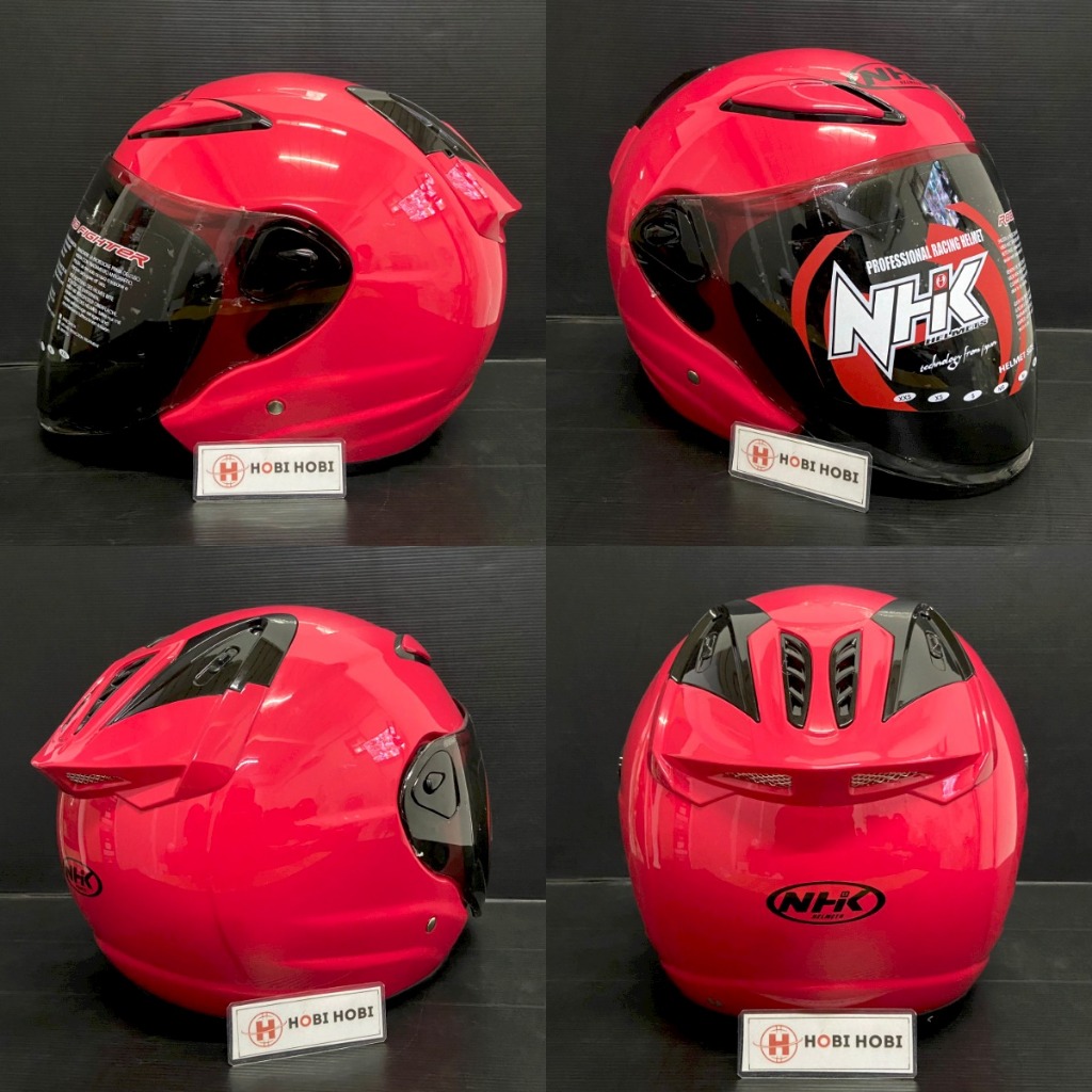Jual HELM NHK R6 SOLID HALF FACE POLOS R-6 R 6 | Shopee Indonesia
